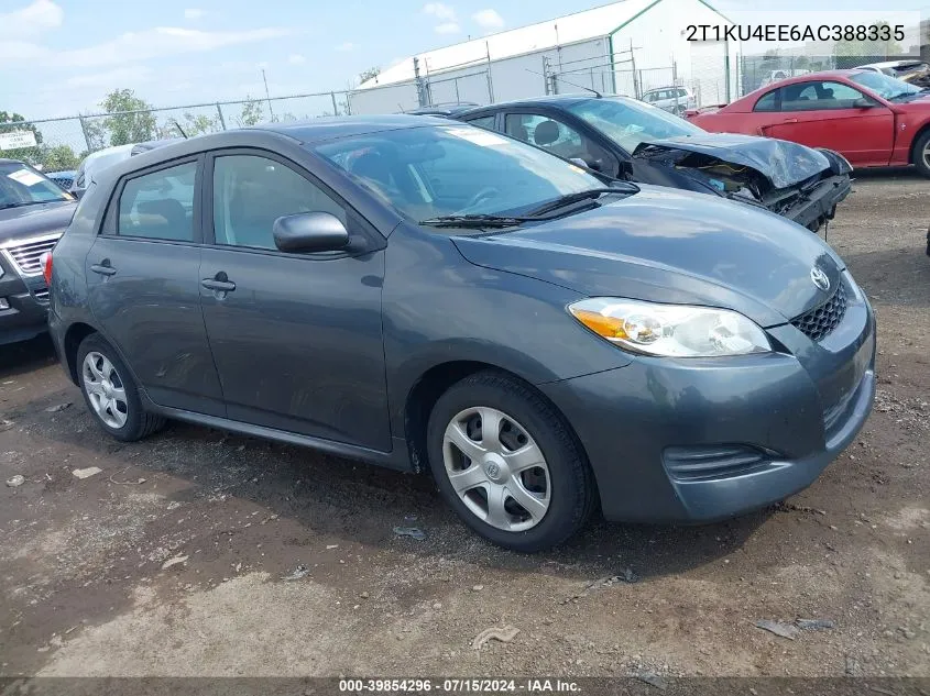 2010 Toyota Matrix VIN: 2T1KU4EE6AC388335 Lot: 39854296