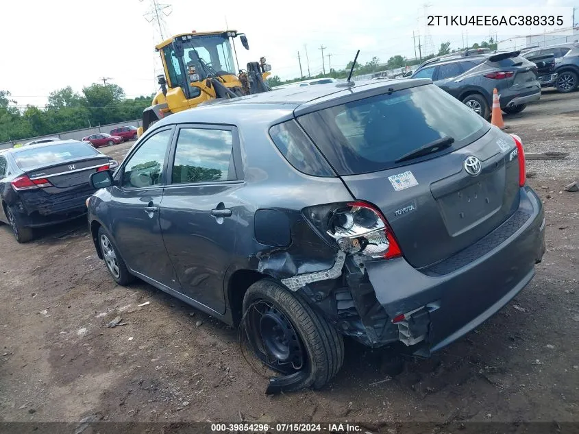 2010 Toyota Matrix VIN: 2T1KU4EE6AC388335 Lot: 39854296