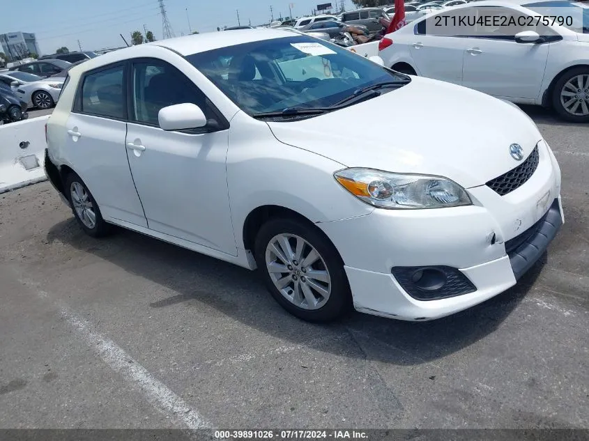 2010 Toyota Matrix VIN: 2T1KU4EE2AC275790 Lot: 39891026