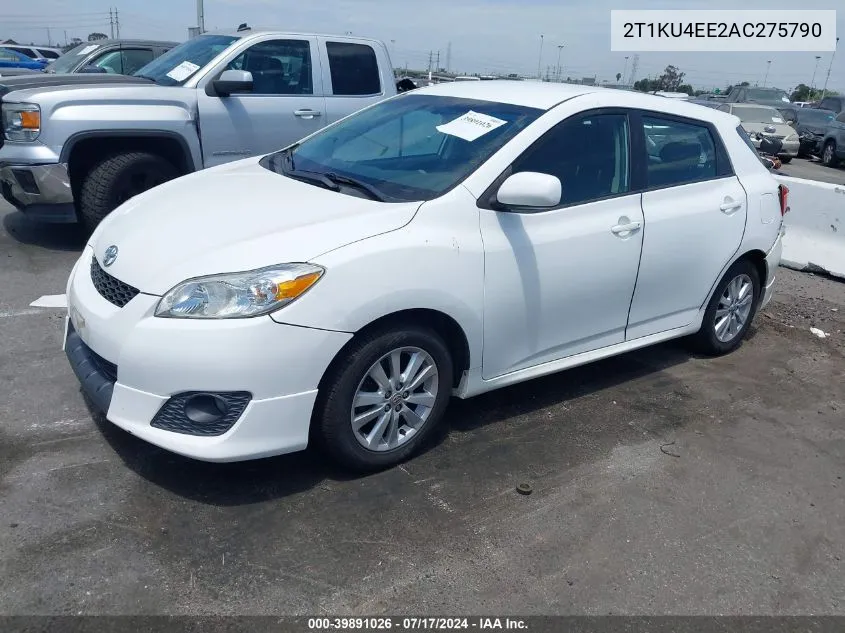 2010 Toyota Matrix VIN: 2T1KU4EE2AC275790 Lot: 39891026