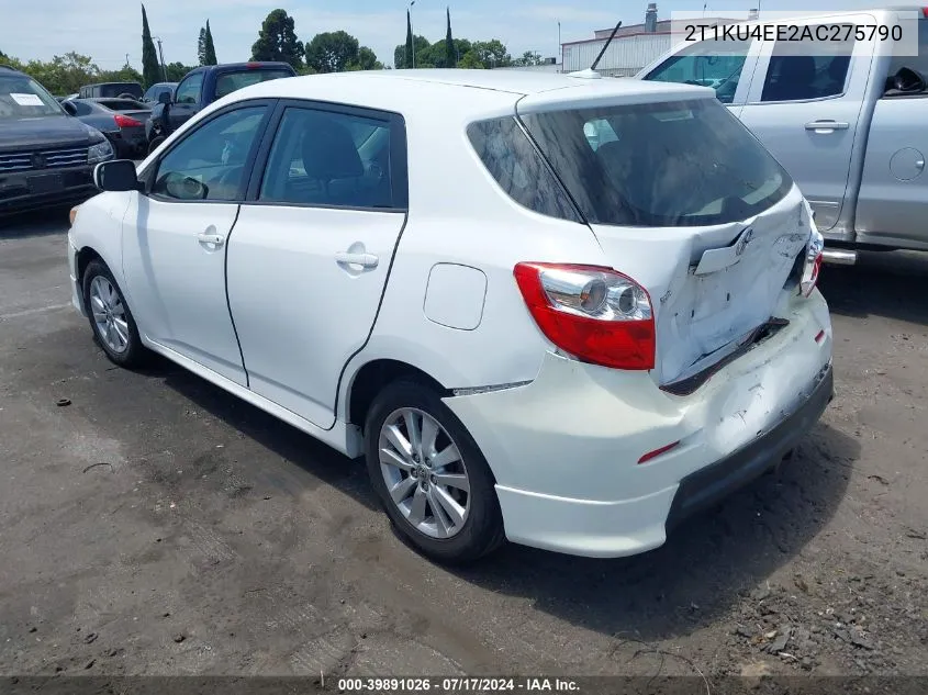 2010 Toyota Matrix VIN: 2T1KU4EE2AC275790 Lot: 39891026