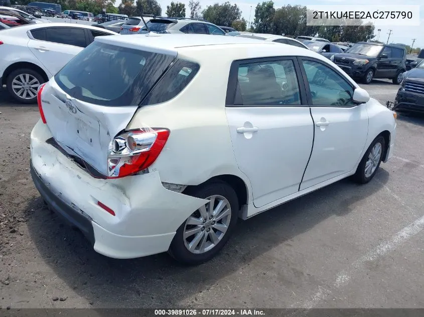 2010 Toyota Matrix VIN: 2T1KU4EE2AC275790 Lot: 39891026