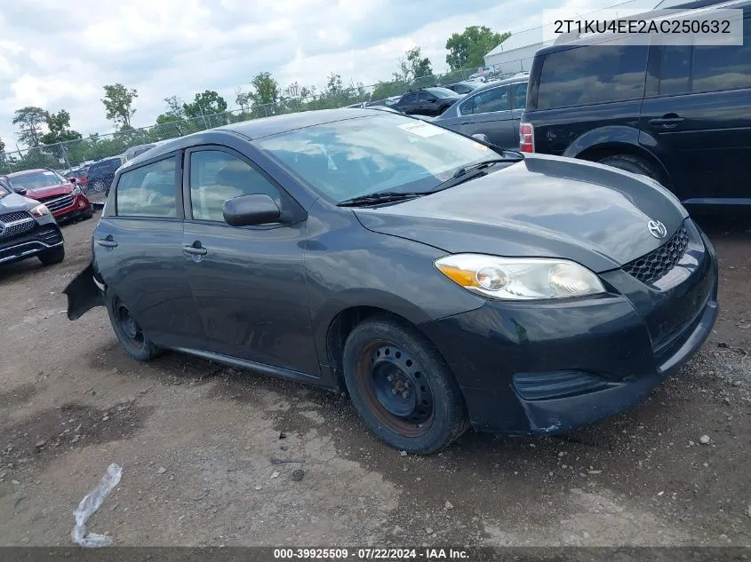 2010 Toyota Matrix VIN: 2T1KU4EE2AC250632 Lot: 39925509