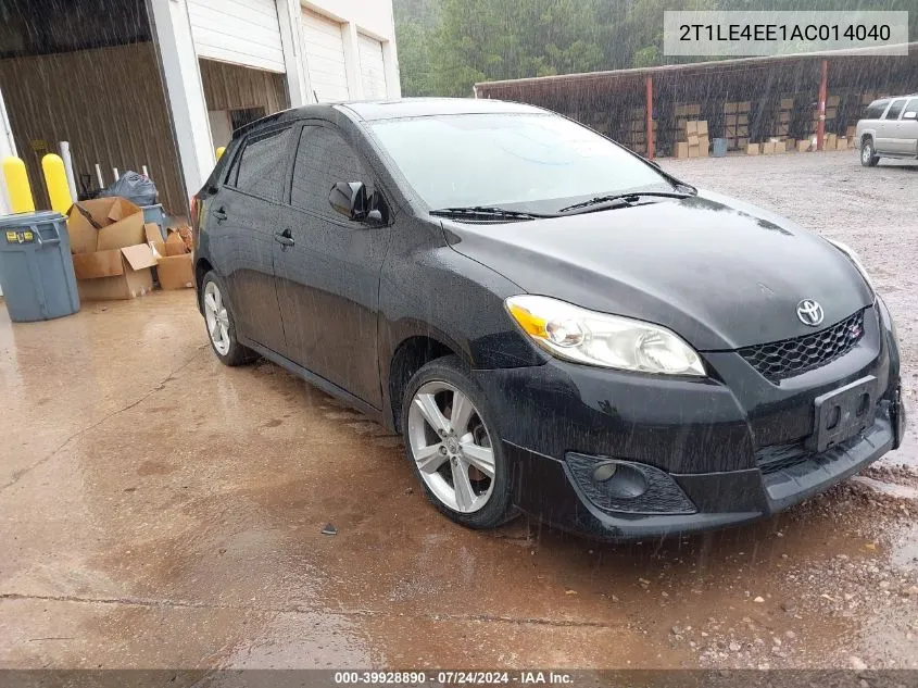 2010 Toyota Matrix S VIN: 2T1LE4EE1AC014040 Lot: 39928890