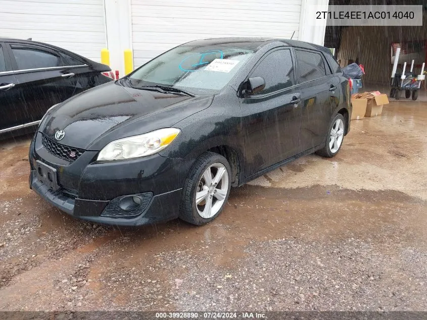 2010 Toyota Matrix S VIN: 2T1LE4EE1AC014040 Lot: 39928890