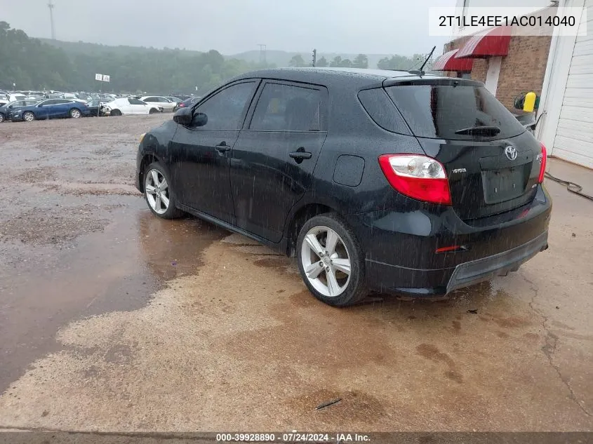 2010 Toyota Matrix S VIN: 2T1LE4EE1AC014040 Lot: 39928890