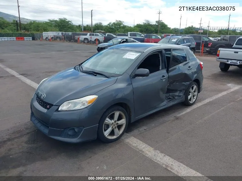 2010 Toyota Matrix S VIN: 2T1KE4EE3AC038075 Lot: 39951672