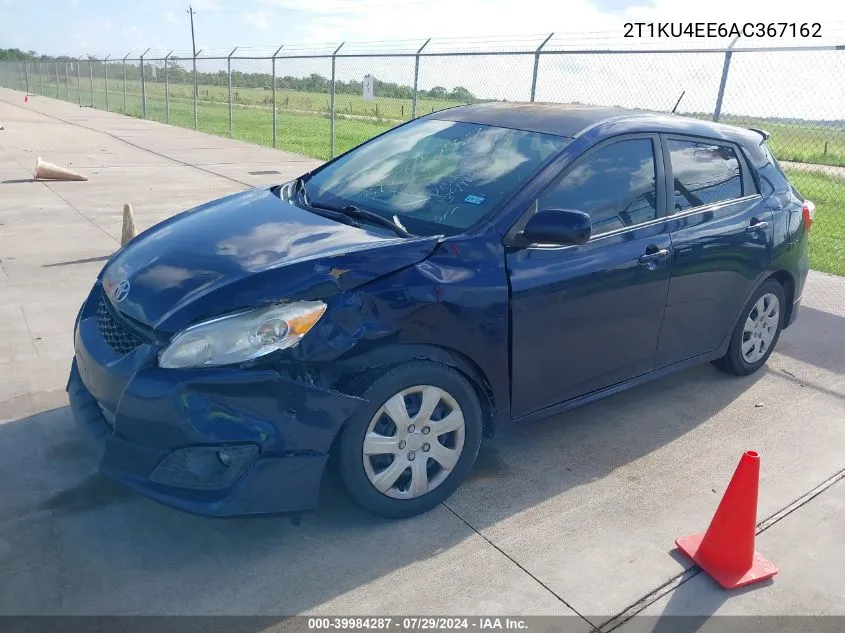 2010 Toyota Matrix VIN: 2T1KU4EE6AC367162 Lot: 39984287