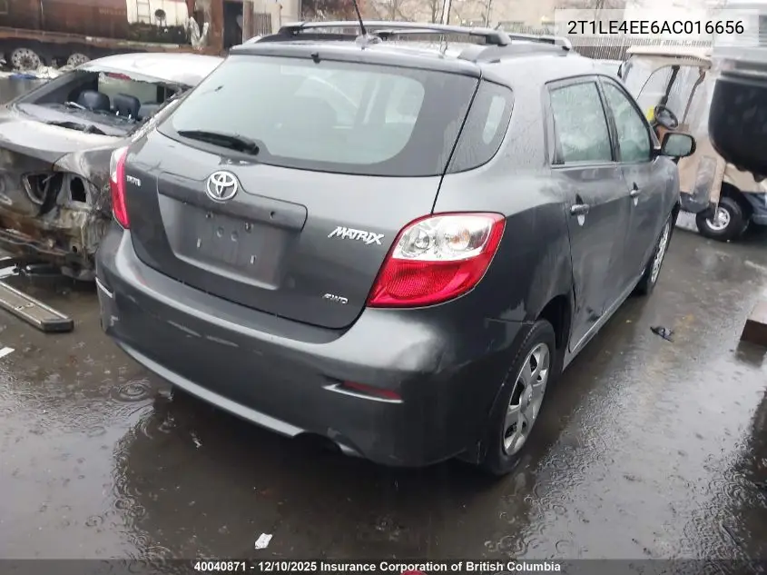 2T1LE4EE6AC016656 2010 Toyota Corolla Matrix S