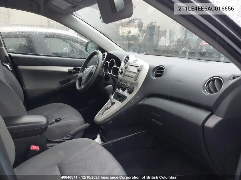 2T1LE4EE6AC016656 2010 Toyota Corolla Matrix S