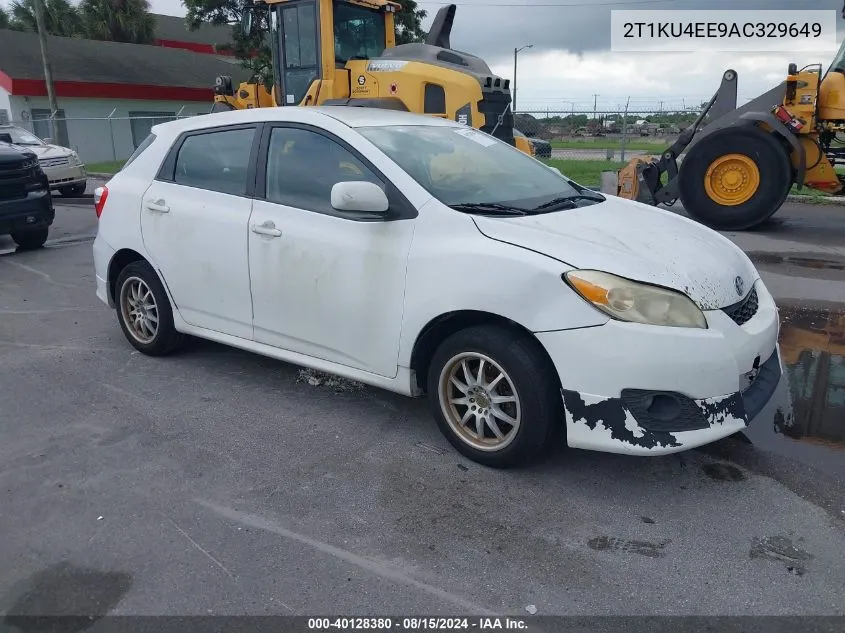 2010 Toyota Matrix VIN: 2T1KU4EE9AC329649 Lot: 40128380