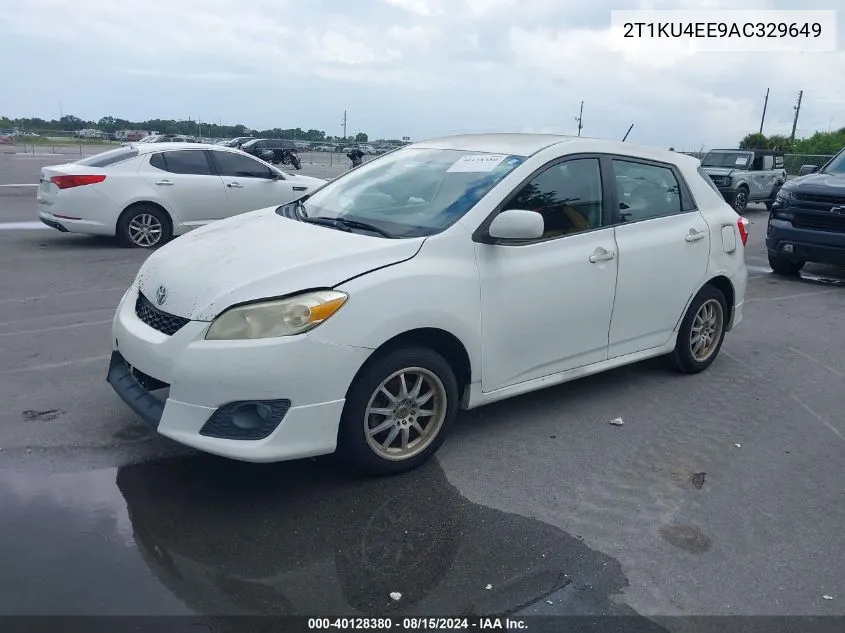 2010 Toyota Matrix VIN: 2T1KU4EE9AC329649 Lot: 40128380