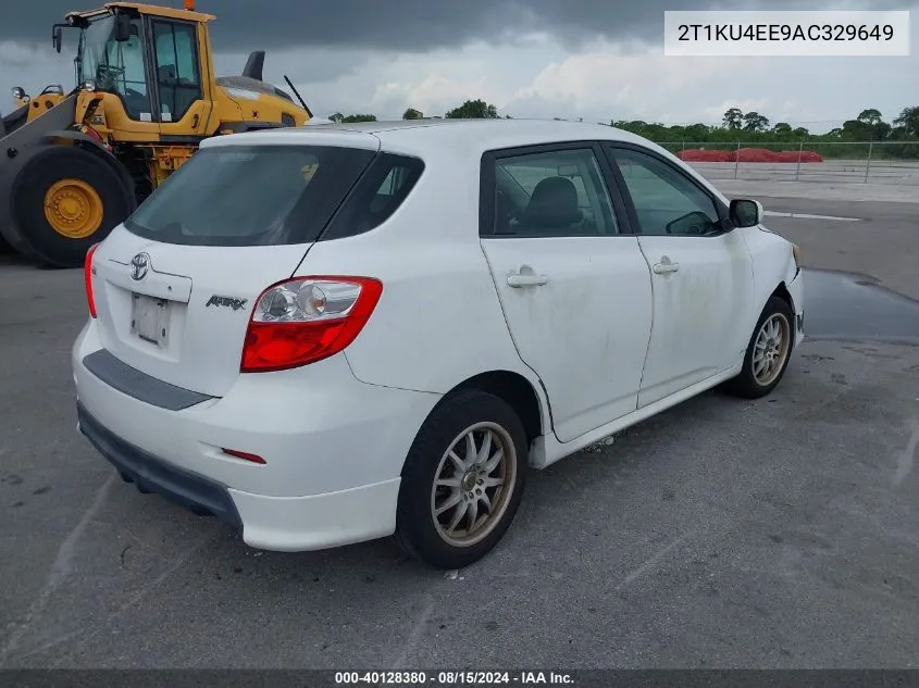 2010 Toyota Matrix VIN: 2T1KU4EE9AC329649 Lot: 40128380