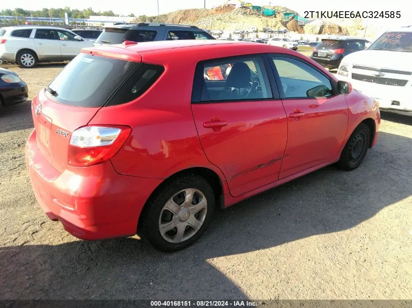 2010 Toyota Matrix VIN: 2T1KU4EE6AC324585 Lot: 40168151