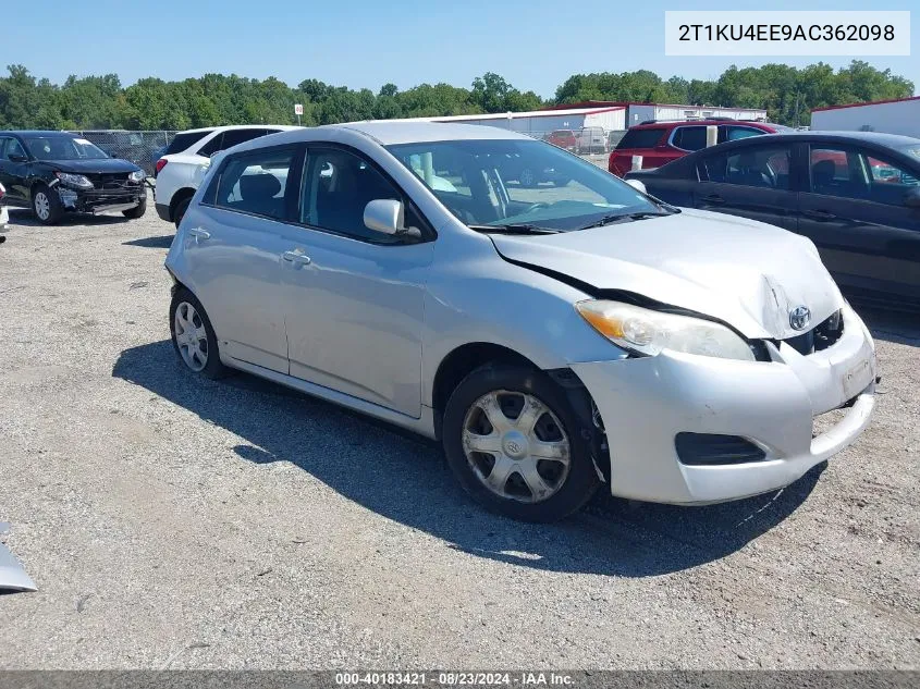 2010 Toyota Matrix VIN: 2T1KU4EE9AC362098 Lot: 40183421