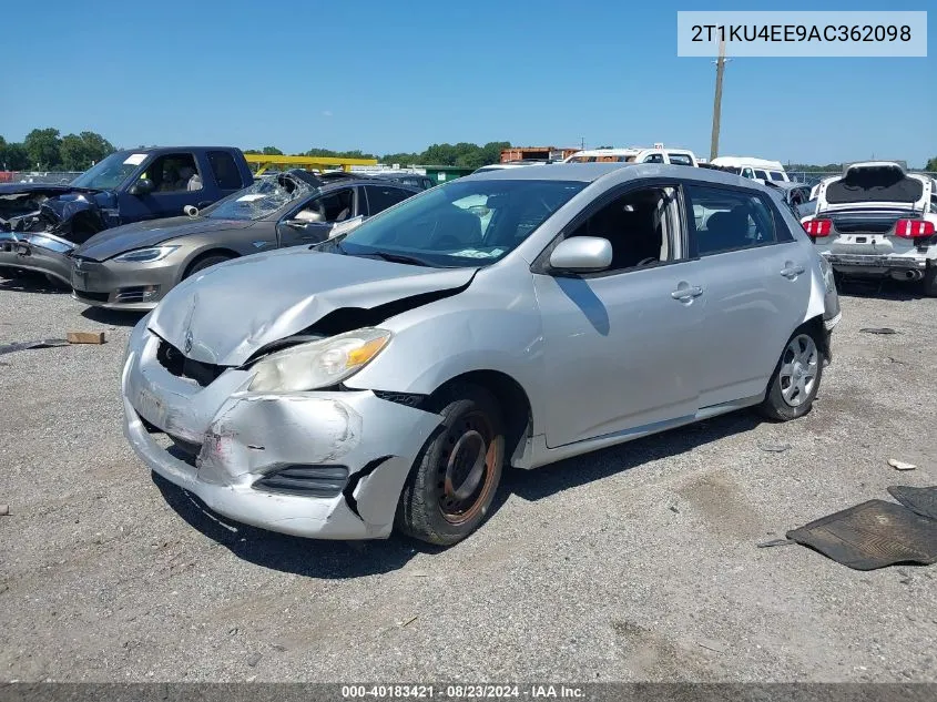 2010 Toyota Matrix VIN: 2T1KU4EE9AC362098 Lot: 40183421