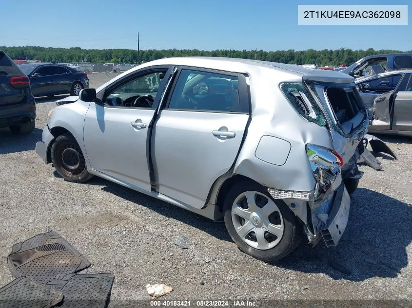 2010 Toyota Matrix VIN: 2T1KU4EE9AC362098 Lot: 40183421