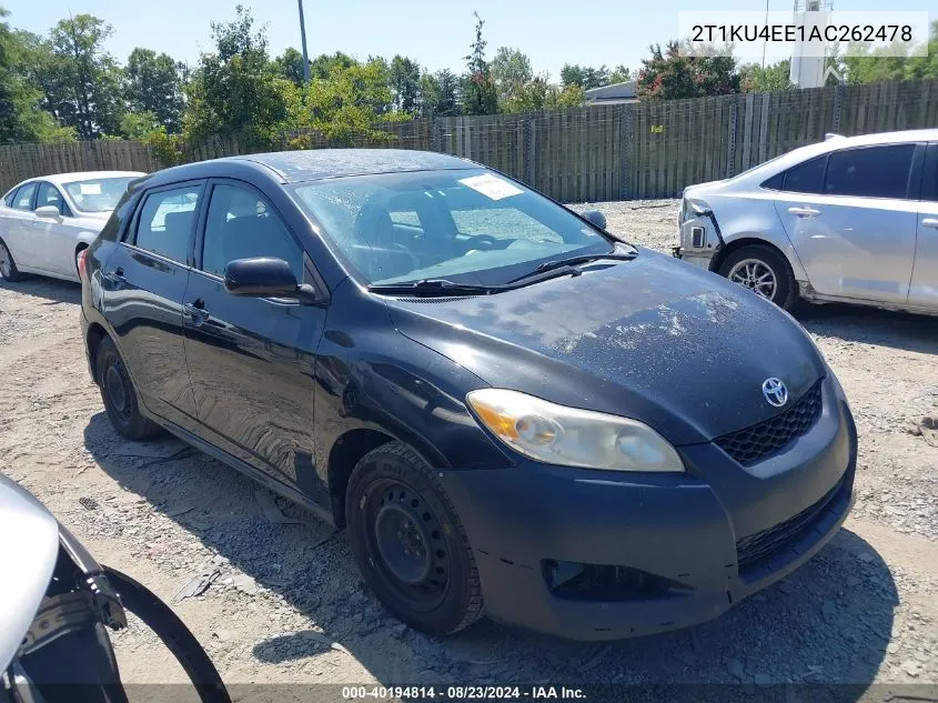 2010 Toyota Matrix VIN: 2T1KU4EE1AC262478 Lot: 40194814