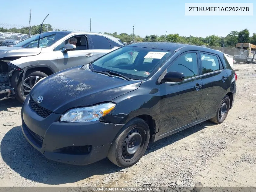 2010 Toyota Matrix VIN: 2T1KU4EE1AC262478 Lot: 40194814