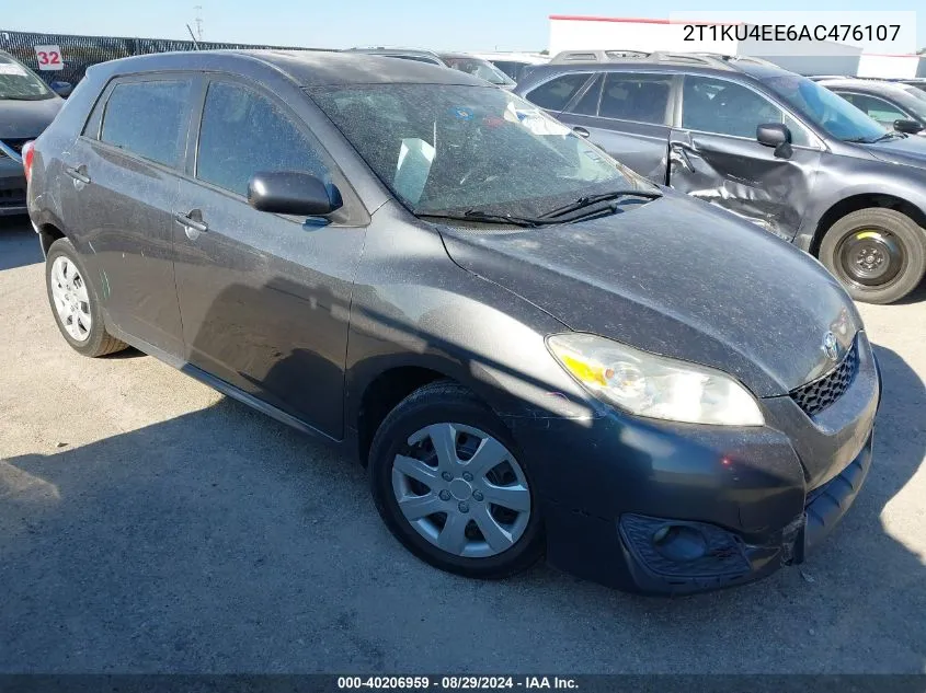 2010 Toyota Matrix VIN: 2T1KU4EE6AC476107 Lot: 40206959