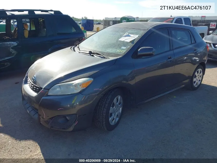 2010 Toyota Matrix VIN: 2T1KU4EE6AC476107 Lot: 40206959