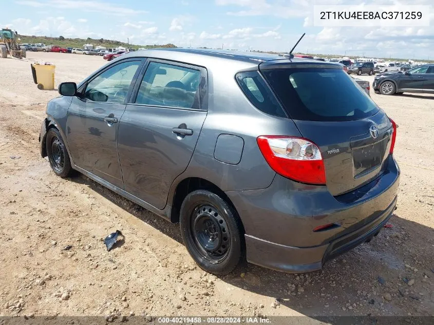 2010 Toyota Matrix VIN: 2T1KU4EE8AC371259 Lot: 40219458