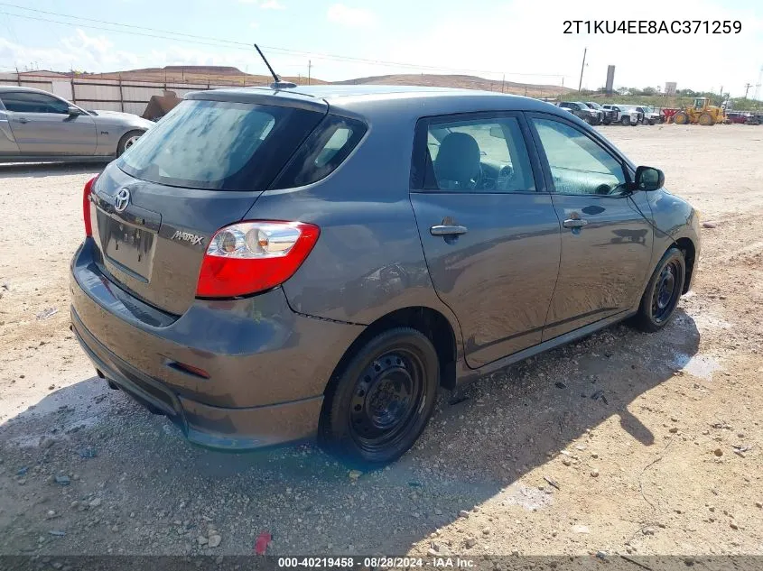 2010 Toyota Matrix VIN: 2T1KU4EE8AC371259 Lot: 40219458