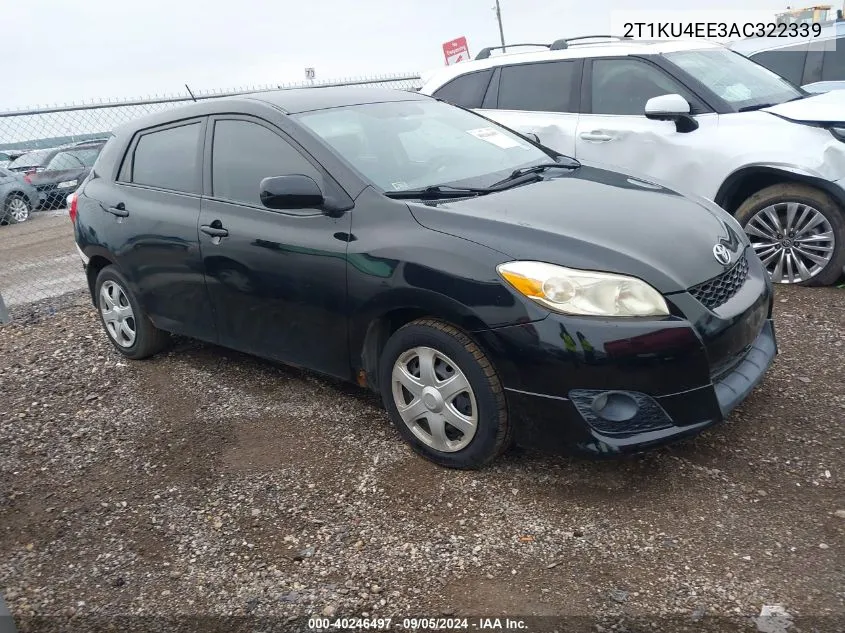 2010 Toyota Corolla Matrix VIN: 2T1KU4EE3AC322339 Lot: 40246497