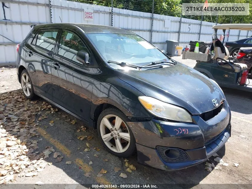 2T1KE4EE4AC035203 2010 Toyota Matrix S