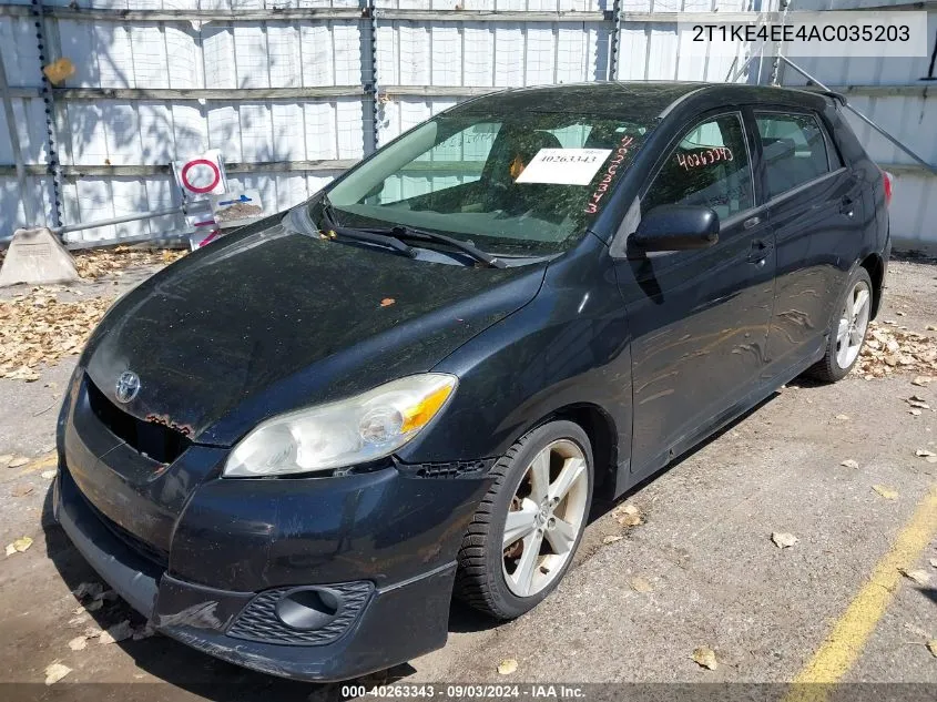 2010 Toyota Matrix S VIN: 2T1KE4EE4AC035203 Lot: 40263343