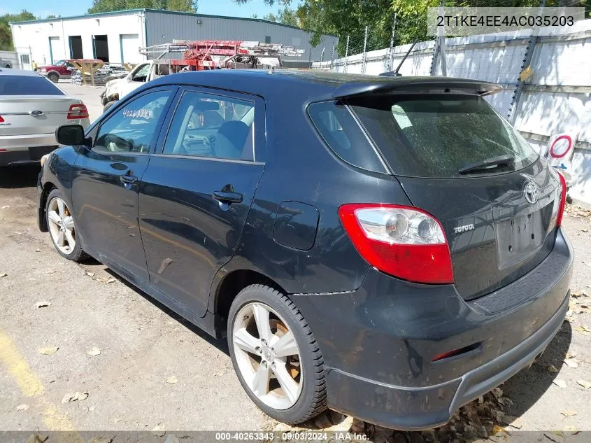 2010 Toyota Matrix S VIN: 2T1KE4EE4AC035203 Lot: 40263343