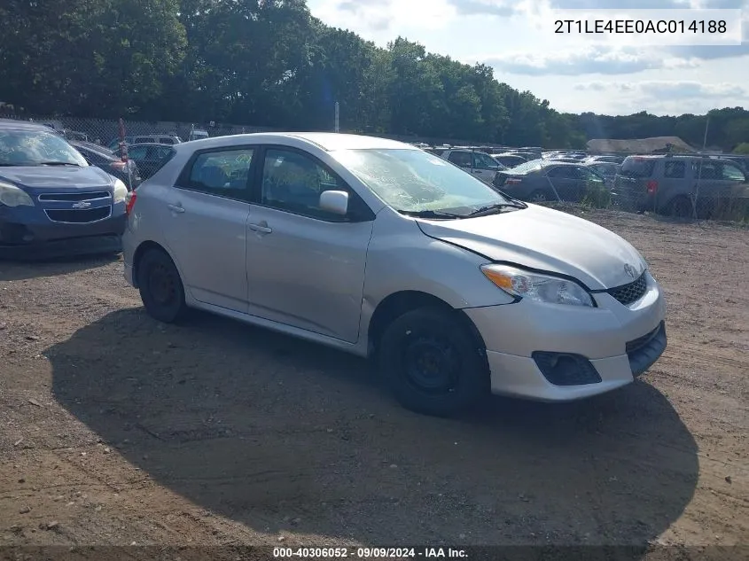 2010 Toyota Matrix S VIN: 2T1LE4EE0AC014188 Lot: 40306052