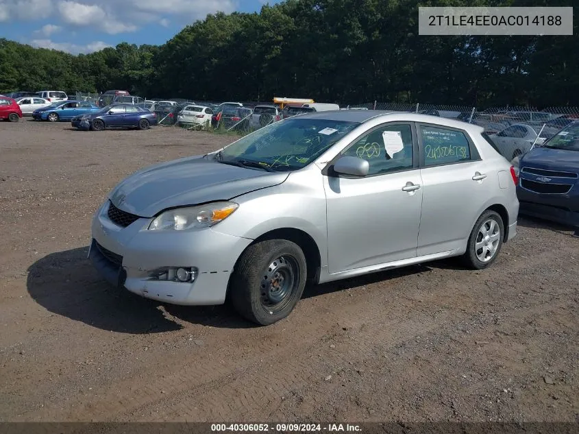 2010 Toyota Matrix S VIN: 2T1LE4EE0AC014188 Lot: 40306052