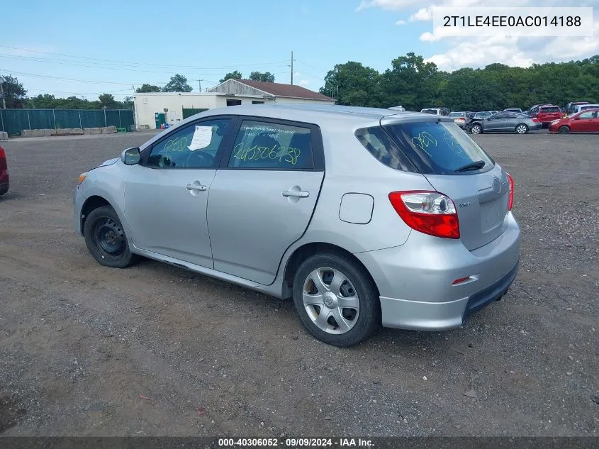 2010 Toyota Matrix S VIN: 2T1LE4EE0AC014188 Lot: 40306052