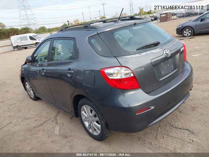 2010 Toyota Matrix VIN: 2T1KU4EEXAC281112 Lot: 40374118