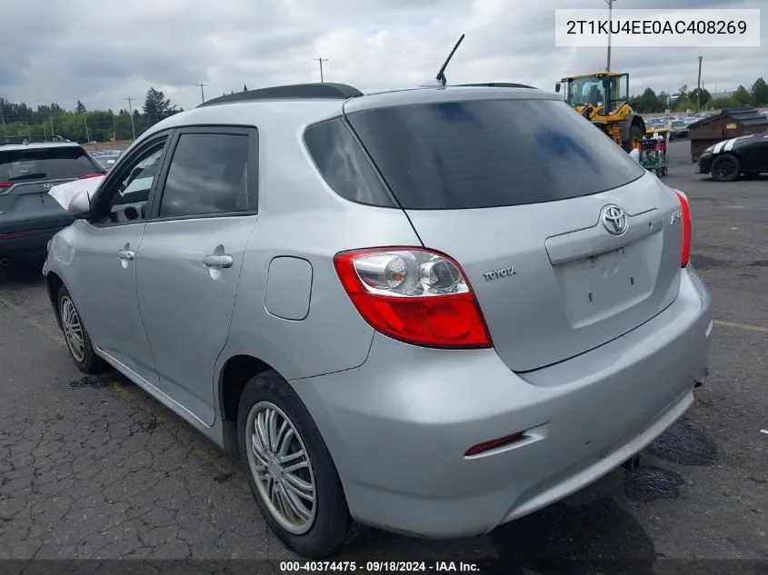 2T1KU4EE0AC408269 2010 Toyota Matrix