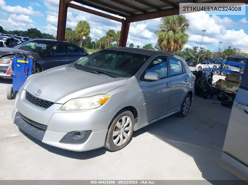 2010 Toyota Matrix VIN: 2T1KU4EE1AC324008 Lot: 40424266