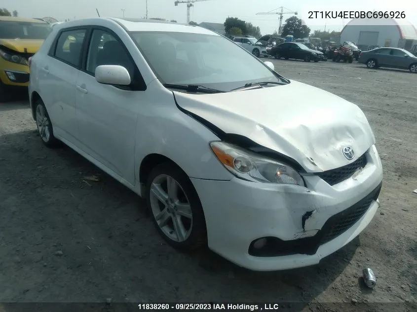 2T1KU4EE0BC696926 2011 Toyota Matrix