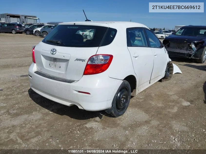 2T1KU4EE7BC669612 2011 Toyota Matrix Wagon