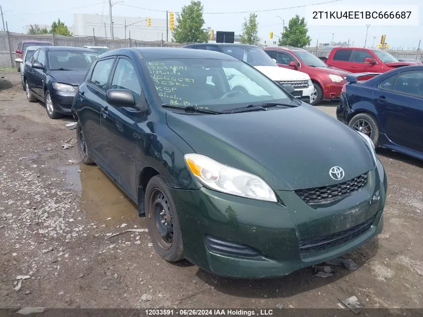 2011 Toyota Matrix Wagon VIN: 2T1KU4EE1BC666687 Lot: 12033591