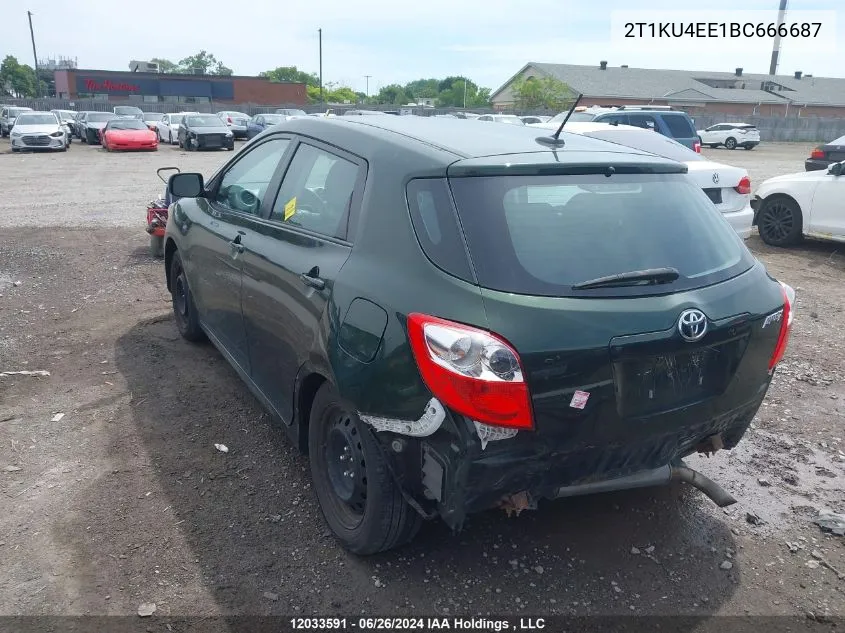 2011 Toyota Matrix Wagon VIN: 2T1KU4EE1BC666687 Lot: 12033591