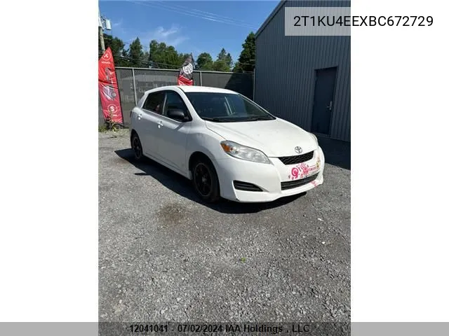 2T1KU4EEXBC672729 2011 Toyota Corolla Matrix