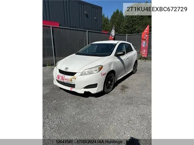 2T1KU4EEXBC672729 2011 Toyota Corolla Matrix