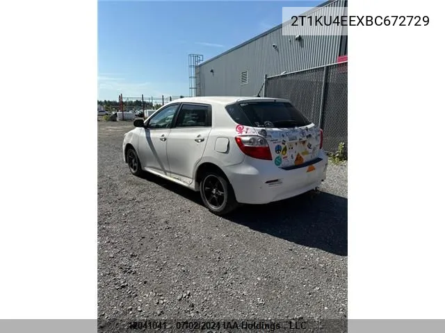 2T1KU4EEXBC672729 2011 Toyota Corolla Matrix