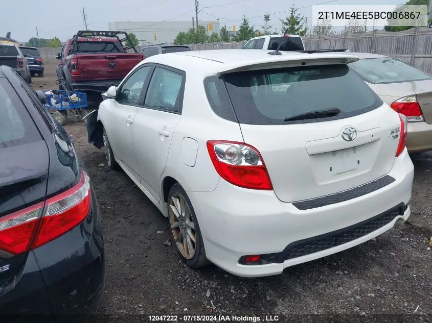 2T1ME4EE5BC006867 2011 Toyota Matrix Xrs