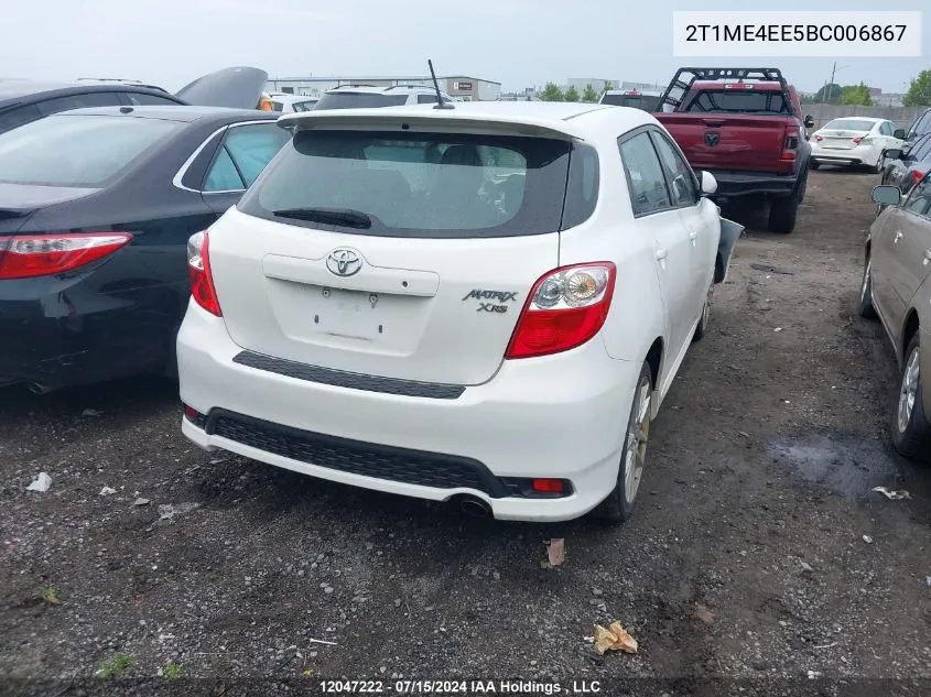 2T1ME4EE5BC006867 2011 Toyota Matrix Xrs