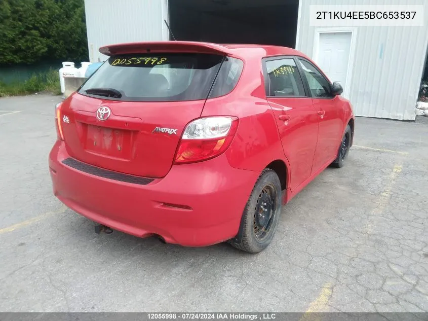 2011 Toyota Matrix VIN: 2T1KU4EE5BC653537 Lot: 12055998