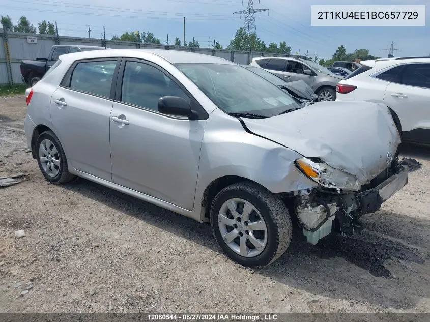 2011 Toyota Corolla Matrix VIN: 2T1KU4EE1BC657729 Lot: 12080544