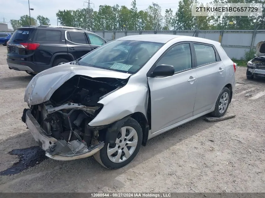 2011 Toyota Corolla Matrix VIN: 2T1KU4EE1BC657729 Lot: 12080544