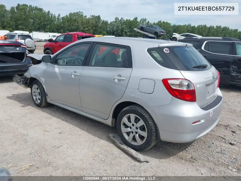 2011 Toyota Corolla Matrix VIN: 2T1KU4EE1BC657729 Lot: 12080544